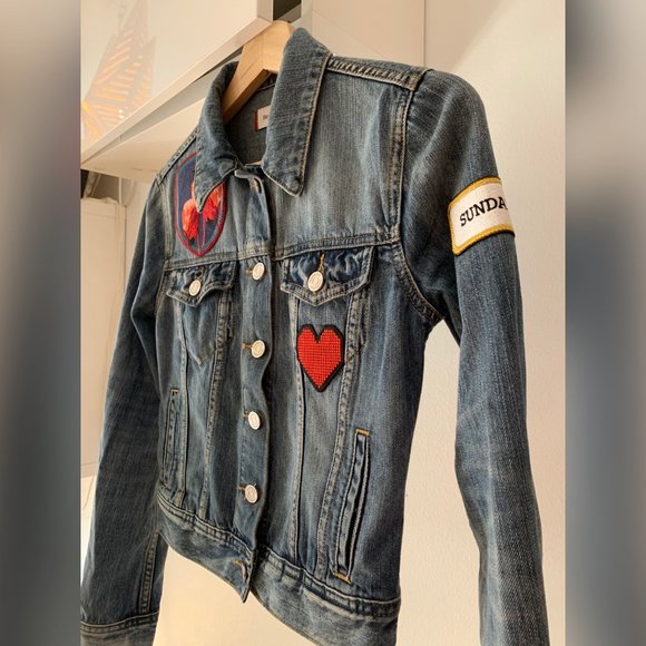 Aritzia Sunday Best Embroidered Jean Jacket - Picture 3 of 12